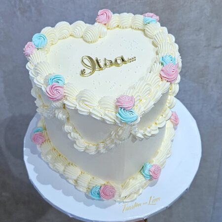 gender reveal hartjes taart