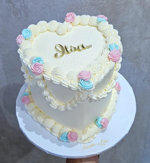 gender reveal hartjes taart